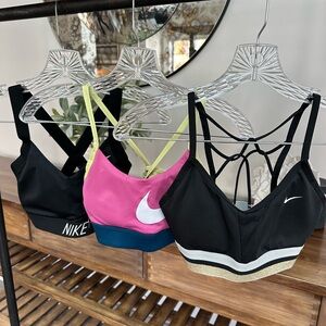 Three Nike Sports Bras